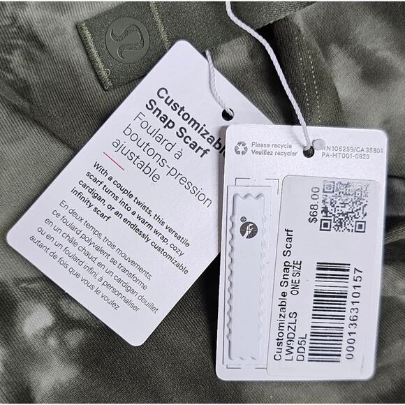 Lululemon Customizable Snap Scarf in Diamond Dye Light Sage Medium Olive - Picture 13 of 13